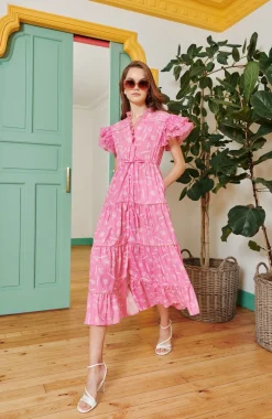 Aruna Dress Pink>Celia B Hot